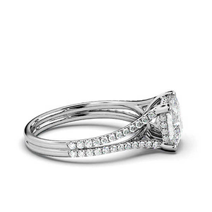 Anillo de Compromiso, Boda o Aniversario Cristiano Clásico Personalizable en Oro Rosa de 14K, Anillo de Novia de Lujo con Corte Princesa de 3CT - Product Image 6