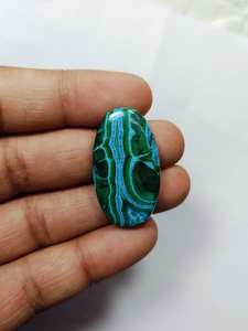 Azurite Cabochon พลอยมาลาไคต์คุณภาพสูง Azurite อัญมณีแท้ 100% ธรรมชาติหลวมเครื่องประดับที่มีค่าทําอัญมณีและหินจํานวนมาก - Product Image 5