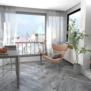 Revêtement de sol SPC de haute qualité Revêtement de sol intérieur économique Click Imperméable Planches de vinyle PVC facile à nettoyer Surface EIR Composite brut pur - Product Image 1