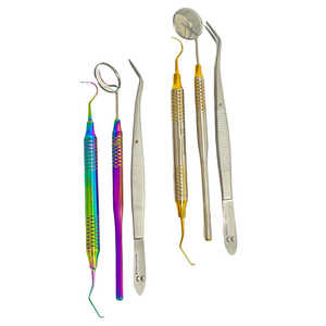 ชุดเครื่องมือผ่าตัดปริทันต์ขนาดเล็ก พร้อมคู่มือการใช้งาน  เคลือบสีดำ อุปกรณ์ยกกระดูกปริทันต์  กระจกตรวจฟัน  ที่จับเข็ม  โดย Surgiright - Product Image 2