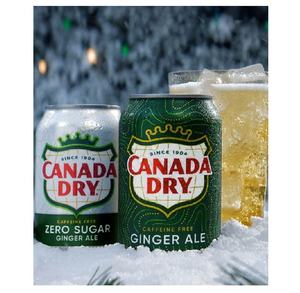 Compra Paquete de 12 Latas de 355 ml de Cerveza de Jengibre Canada Dry, Refrescante Bebida Gaseosa Hecha con Auténtico Sabor a Jengibre para Fiestas - Product Image 1