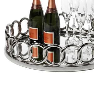 Plateau de service de luxe en acier inoxydable avec design en anneau, finition miroir, pour porte-vin, porte-champagne, décoration de table de bar, centre de table - Product Image 6