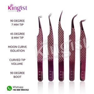แหนบขนตาสแตนเลสฉลากส่วนตัวอุปกรณ์เสริมความงามสำหรับการต่อขนตาคิ้ว - Product Image 5