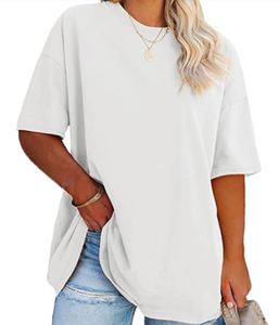 Camiseta de mujer de talla grande personalizada de gran venta, camiseta de tendencia de talla grande para mujer, camisetas de gran tamaño para la temporada de verano - Product Image 5