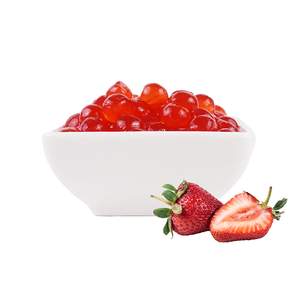 Perles de konjac aromatisées à la fraise de qualité supérieure, au goût agréable, avec une teneur élevée en matières solides (>70%), prêtes à consommer pour la crème végétalienne - Product Image 6