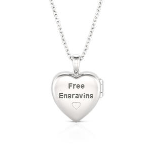 Jeulia Heart Wings Custom Birthstone Photo <b>Locket</b> Necklace in Sterling Silver - Product Image 3