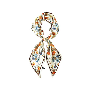 Pure <b>Silk</b> Twill Printed Geometric <b>Square</b> <b>Scarf</b> for Women Custom Logo Hijab Fashion Accessory - Product Image 3