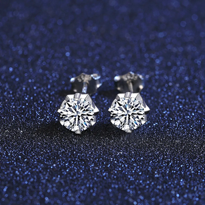 NOVAMART Fine Single Piece 0.5 Ct Starburst Spark Moissanite Stud <b>Earrings</b> <b>for</b> <b>Men</b> Wholesale Export - Product Image 3