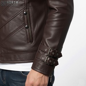 Chaqueta Bomber de Cuero con Camuflaje para Hombre, a Prueba de Viento, Transpirable, con Cierre de Cremallera, Personalizable - Product Image 5