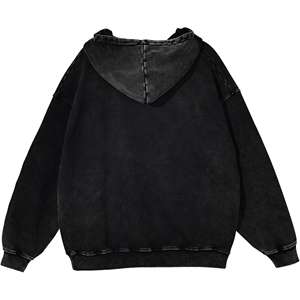 Sweat-shirt pour homme en coton lourd surdimensionné, design vintage, lavage à l'acide, strass, écologique, qualité supérieure, automne - Product Image 2