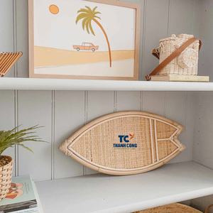 Arte de pared de guardería de ratán hecho en Vietnam con lindo juguete educativo de tabla de surf para la habitación del bebé disponible al por mayor - Product Image 4