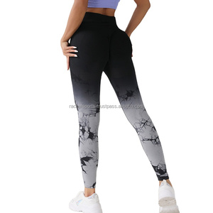 Pantalones de ropa deportiva OEM de alta calidad con logotipo personalizado cintura media cordón sólido transpirable mujeres Yoga Hipbutt Lifting Twist - Product Image 1