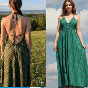 Robe d'été décontractée bohème tendance pour femme, 100 % coton, longue, sans manches, de la marque Blast Holl, écologique, respirante, lavable, de haute qualité - Product Image 1