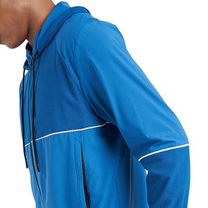 Vente chaude Respirant Mesh Panneaux Veste Cordon Capuche Zip-Up Vestes Pour Hommes Hoodies & Sweatshirts - Product Image 2