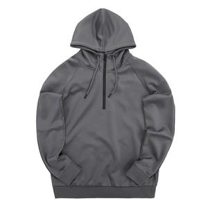 2025 Pakistan Fabricant Polyester Plain Sweats À Capuche Pas Cher Top Qualité Hommes Quarter Zip Hoodies À Vendre - Product Image 1
