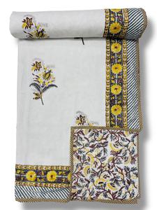 Lujo indio Jaipur mano bloque impreso Kantha algodón edredón Paisley patrón Reversible cama cubierta suave edredón algodón hoteles - Product Image 4