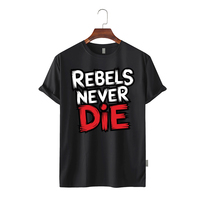 T-shirt Homme Tendance 2026 avec Logo Imprimé en Sérigraphie sur le Devant, Tricoté 100% Coton, Décontracté, Grande Taille, Respirant, Écologique, OEM