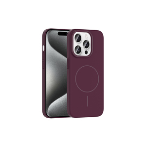 Étui de protection antichoc en silicone Netzy SAFA Ruby pour iPhone 15 Pro Max compatible MagSafe, anti-traces de doigts, en polycarbonate rigide - Product Image 1