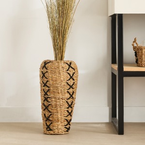 Grand vase de sol en herbe de mer, décoration d'intérieur, centre de table, grande qualité, grands vases en herbe de mer pour fleurs - Product Image 5