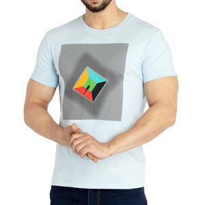 T-shirt pour homme en coton 100% de haute qualité, service OEM de logo personnalisé, t-shirts respirants, col rond, manches courtes, t-shirt pour homme - Product Image 1