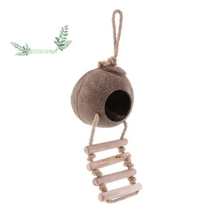 Handmade Eco Friendly Coconut Bird House/ Coconut House for Birds/ Coconut Shell Bird House From Eco2go Vietnam - Product Image 1