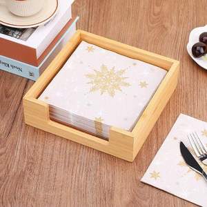 Porte-serviettes en bois moderne de luxe artisanal avec logo de couleur personnalisable pour la décoration de mariage, la maison, les cuisines, les cafés, les tables à manger - Product Image 6