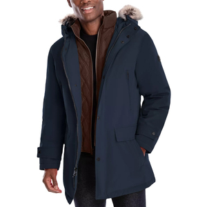 Chaqueta Parka con Capucha de Lana Transpirable de Alta Calidad para Hombre, Ribete de Piel, Color y Talla Personalizables, Forro de Tela Cómodo, Nueva Colección de Invierno - Product Image 2