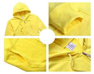 Venta caliente Unisex Pullover Sudaderas Multicolor Cremallera completa Sudaderas con capucha con forro polar Logotipos personalizables - Product Image 6