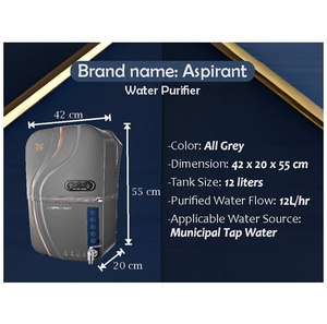 Aspirant All Grey Sistema de purificación de agua de ósmosis inversa avanzado con filtración multietapa para uso doméstico y de oficina - Product Image 5