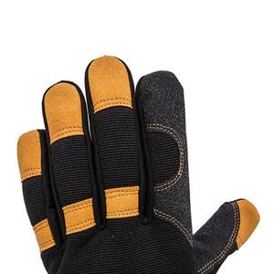 ถุงมือทำงานทั่วไปกันแรงกระแทกและกันลื่นถุงมือช่างหนังแพะสำหรับทำสวนและประกอบอุตสาหกรรมถุงมือที่สะดวกสบาย - Product Image 3