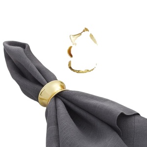 Servilletero Chapado en latón dorado de aluminio, decoración del hogar, mesa de comedor, servilletero decorativo - Product Image 1