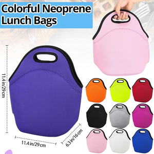 Sac isotherme pour déjeuner en néoprène, réutilisable, pour la sublimation, pour le bureau, l'école, le camping - Product Image 2