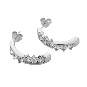 Pendientes de Aro de Cuarzo de Cristal Natural para Mujer Shah Gems, Plata de Ley 925 - Product Image 2