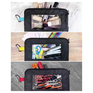 Pochette à outils Oxford robuste en vente flash |   Lot de 3 petits sacs organisateurs avec fenêtre transparente |   Pochettes de rangement à fermeture éclair pour électriciens - Product Image 6