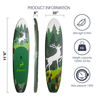 Kit complet de planche à pagaie gonflable avec pagaie, pompe et sac à dos pour des aventures stables