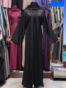 Abaya Kaftan de Luxe pour Femme 2026 Dubaï, en Polyester, Modeste, Hiver, Magnifique Design Marocain, Broderie Main, Paillettes, Respirant, Long - Product Image 3