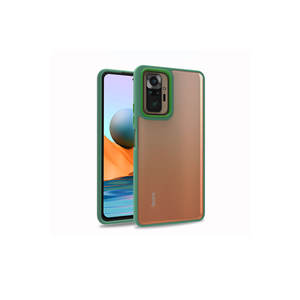 Étui de protection en silicone liquide anti-empreintes digitales avec motif floral de la série ASMA pour Xiaomi Redmi Note 10 Pro - Vert - Product Image 1