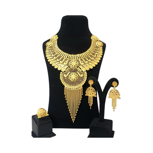 Conjuntos de joyería fina para mujer exclusivos de la colección africana, rubí chapado en oro de 24 quilates, nuevo diseño de moda para fiestas de aniversario de boda - Product Image 1