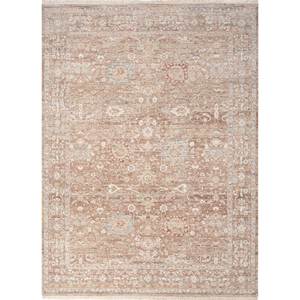 พรมขนสัตว์ถักมือสีเบจและสีน้ำตาลลายดอกไม้สำหรับตกแต่งห้องนั่งเล่น พรมรูปสี่เหลี่ยมผืนผ้าสำหรับทางเดิน-EA-1527 - Product Image 1