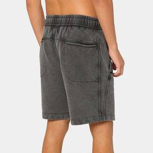 Custom Drawstring Shorts <b>Jogger</b> Men Cotton Heavyweight Shorts Male Side Pocket Vintage Acid Wash Shorts gym <b>Cheap</b> Price - Product Image 2