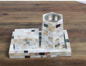 Quemador de alta demanda con incrustaciones de hueso y fregona Bakhoor Burner 2025- Medkhan | Mabkhara | Mubkhar con caja de resina y bandeja Medkhan Resin Box - Product Image 3