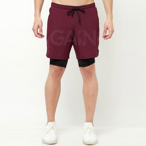 Comfortable Solid <b>Mid</b> Waist Breathable Quick Dry Fitness Wear Custom Logo Men Casual Shorts - Product Image 1