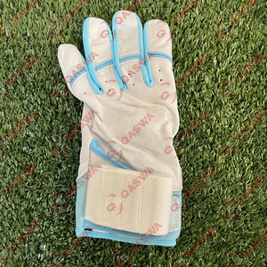 Gants de frappe de baseball en cuir Cabretta de qualité supérieure, logo et design personnalisés, cuir blanc et jaune - Product Image 2