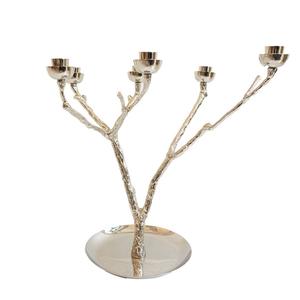 Juego de 3 candelabros de decoración para bodas y cenas, soporte de vela de Metal lujoso - Product Image 2