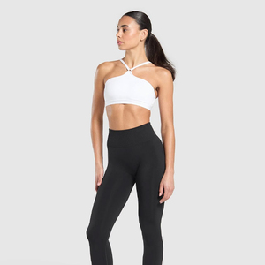 Soutien-gorge de sport simple sans couture pour femmes, best-seller, haut de yoga de haute qualité, respirant, logo sur le devant, soutien moyen, personnalisé - Product Image 5