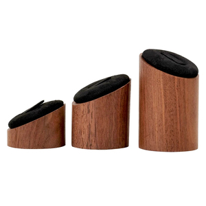 Soporte de exhibición de joyería creativa de madera de nogal Premium para anillos, pulseras, organizador de joyería de encimera, Color personalizado, uso doméstico - Product Image 4