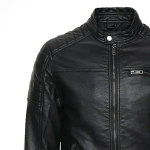 Men Winter Clothing <b>Slim</b> <b>Fit</b> Long Sleeves Leather Fashion <b>Jacket</b> Wholesale Winter Wear Men's Casual Zipper Leather <b>Jackets</b> - Product Image 6