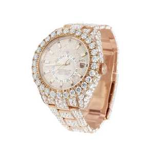 Reloj de Lujo con Diseño Personalizado de Marca Superior para Hombre y Mujer, Reloj de Moissanita con Incrustaciones de Diamantes, Acero Inoxidable - Product Image 4