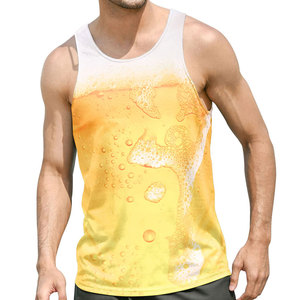 ออกแบบและขนาดตามสั่ง เสื้อกล้ามออกกำลังกายผู้ชาย คุณภาพสูง แห้งเร็ว ระบายอากาศได้ดี ผลิตจากโพลีเอสเตอร์/คอตตอน ขายดี ราคาถูก - Product Image 1