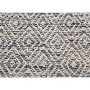 พรมทอแบนสีเทาและสีดำ ลายเรขาคณิต ทำจากขนสัตว์และใยวิสโคส รุ่น ADWV-13047 สำหรับใช้ในบ้าน - Product Image 3